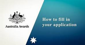 Australia Awards How to Fill in Your Application Video