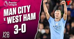 Highlights & Goals | Man. City v. West Ham 3-0 | Premier League | Telemundo Deportes