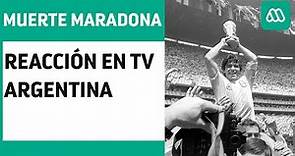 Muerte Diego Maradona | Así informó la TV argentina su fallecimiento