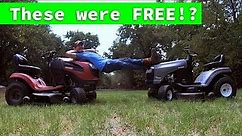 What's wrong with these free Craftsman Mowers? I scored two free lawn tractors!