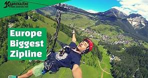 The biggest Zipline in Europe - Trentino Alto Adige, Italy.