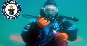 Longest open saltwater SCUBA dive (female) - Guinness World Records
