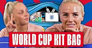 Ellie Roebuck & Alex Greenwood Reveal Their World Cup Kit Bag Essentials | Kit Bag 🎒