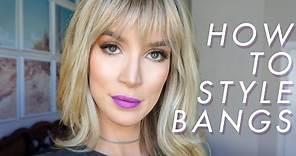 HOW TO BLOW OUT & STYLE BANGS - THE EASY WAY | LeighAnnSays