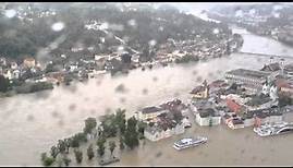 Hochwasser in Passau und Umgebung aus der Luft - Montag, 3. Juni 2013, PNP.de