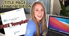 How to create a TITLE PAGE in APA format in 2021