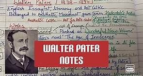 Walter Pater| Notes for Net & Set Exam| Victorian age Critic|