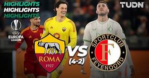 HIGHLIGHTS - Roma 2(4-2)2 Feyenoord | UEFA Europa League 2023/24 - Playoffs | TUDN