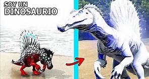 LA HISTORIA DEL DINOSAURIO ESPINOSAURUS CELESTIAL DIOS! Evoluciono para luchar ARK Soy un Dinosaurio