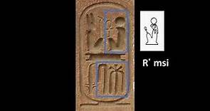 How to read a name in Egyptian hieroglyphs