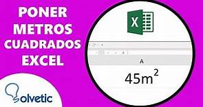 ⌨️ Cómo Poner Metros Cuadrados en Excel | m²