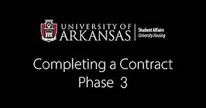 University Of Arkansas Housing Contract - Phase 3 2024