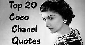 Top 20 Coco Chanel Quotes || The French fashion designer