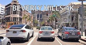 Driving Downtown - Beverly Hills 4K - USA