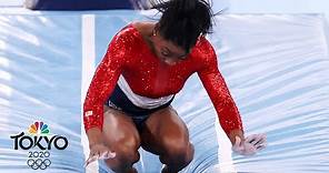 Simone Biles stumbles on vault before pulling out of team final | Tokyo Live | NBC Sports