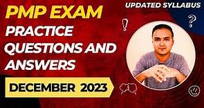 PMP Exam Questions 2023 (December) and Answers Practice Session | PMP Exam Prep | PMPwithRay