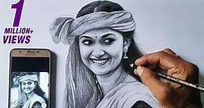 Keerthy Suresh Pencil Drawing Video | How To Draw | Live Art Chennai