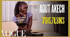 Every Outfit Adut Akech Wears in a Week | 7 Days, 7 Looks | Vogue