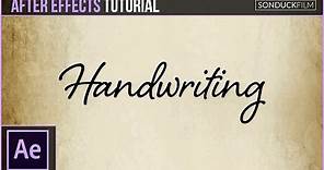 After Effects Tutorial: Handwriting Effect Animation