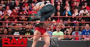 Lars Sullivan debuts on Raw to attack Kurt Angle: Raw, April 8, 2019