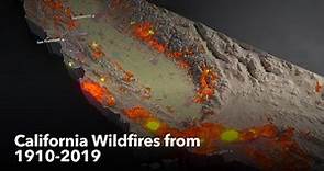 Animated Maps: California Wildfires from 1910-2019