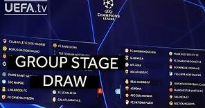 UEFA CHAMPIONS LEAGUE 2018/19 GROUP STAGE DRAW