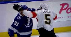 NHL hockey fight - Steven Stamkos(Lightning) vs. Aaron Ekblad(Panthers)