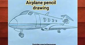 How to draw an Airplane easy || Airplane drawing tutorial