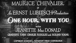 One Hour with You 1932 title sequence