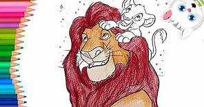 El Rey León | Dibujos para Colorear | Dibujos para Pintar con MiMi | Aprender Colores