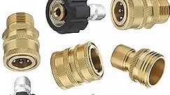 M MINGLE Ultimate Pressure Washer Adapter Set, Quick Disconnect Kit, M22 Swivel to 3/8 Inch Quick Connect, 3/4 Inch to Quick Release, 8-Pack