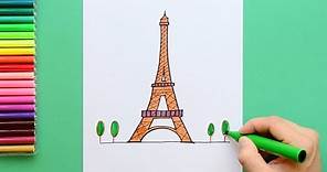 How to draw the Eiffel Tower, Paris