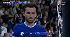 Chilwell fue expulsado en Real Madrid vs. Chelsea.