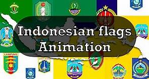 Indonesian flags animation