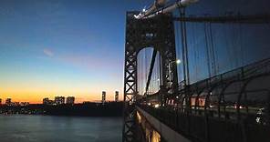 Walking George Washington Bridge at Sunset from New Jersey to New York (January 19, 2021)