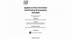 #2477 Update on New York State Civil Practice and Procedure 2023