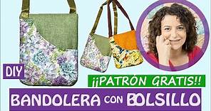 BOLSO BANDOLERA con BOLSILLO | FÁCIL (Patrón gratis)