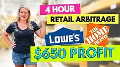 4 Hours, $650 Profit! Retail Arbitrage Sourcing at Lowes & Home Depot