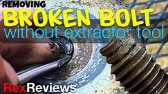 Removing Broken Bolt with Screwdriver ~ Rex Reviews