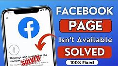 How to fix This page isn't available right now Facebook 2023|Facebook is not working|Problem solved