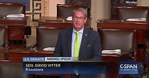 U.S. Senate-Senator David Vitter Farewell Speech