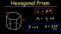 Surface Area of a Hexagonal Prism - Volume & Lateral Area - Geometry