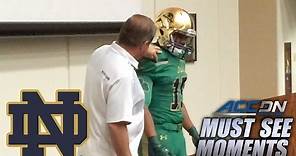 Notre Dame's Kelly Surprises Walk-On With Scholarship | ACC Must See Moment
