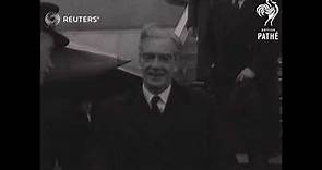 UNITED KINGDOM: Prime Minister Sir Anthony Eden returns home (1956)