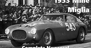 1953 Mille Miglia Complete News Reel/Documentary - AI Upscaled
