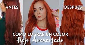 Como pintarse el cabello rojo/anaranjado - de oscuro a rojo| Celheliz