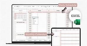 Excel Sheets To Do List, Undated Weekly Planner, Monthly Calendar, Daily Schedule Template