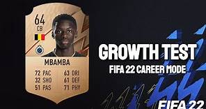 Noah Mbamba Growth Test! FIFA 22 Career Mode
