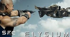 Elysium | Action Sci-Fi Movie | Awesome Fight Scene! | Exoskeleton