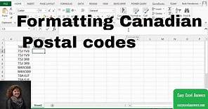 Formatting Canadian Postal codes